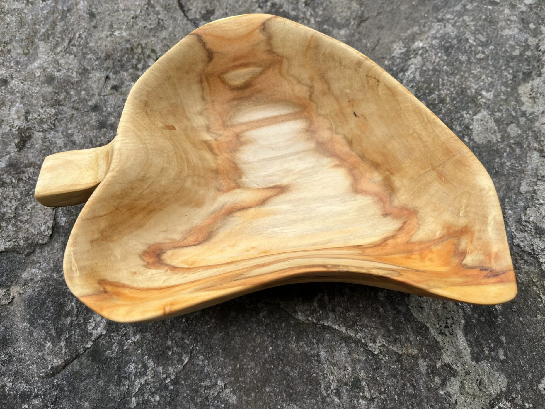 Box elder burl hand-carved bowl.